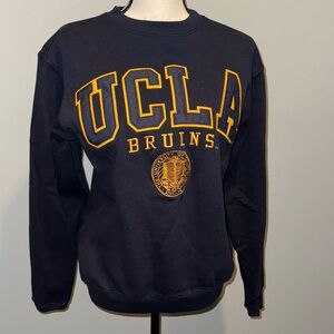 Champion Men's Black and Gold UCLA Crewneck Sweater Sz Sm
